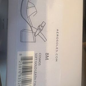 Aerosoles Cosmos, gold leather dress sandels